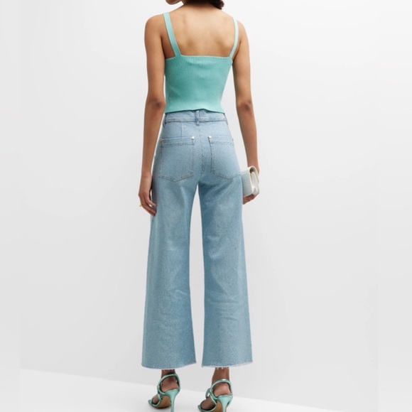 CULT GAIA ZELMA BLUE HOTAFIX CRYSTAL DENIM SIZE US 26 NWOTS! - Picture 6 of 17